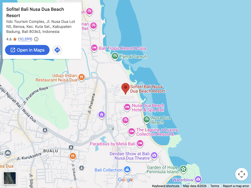 Sofitel Bali Nusa Dua Beach Resort · Google Maps 位置图