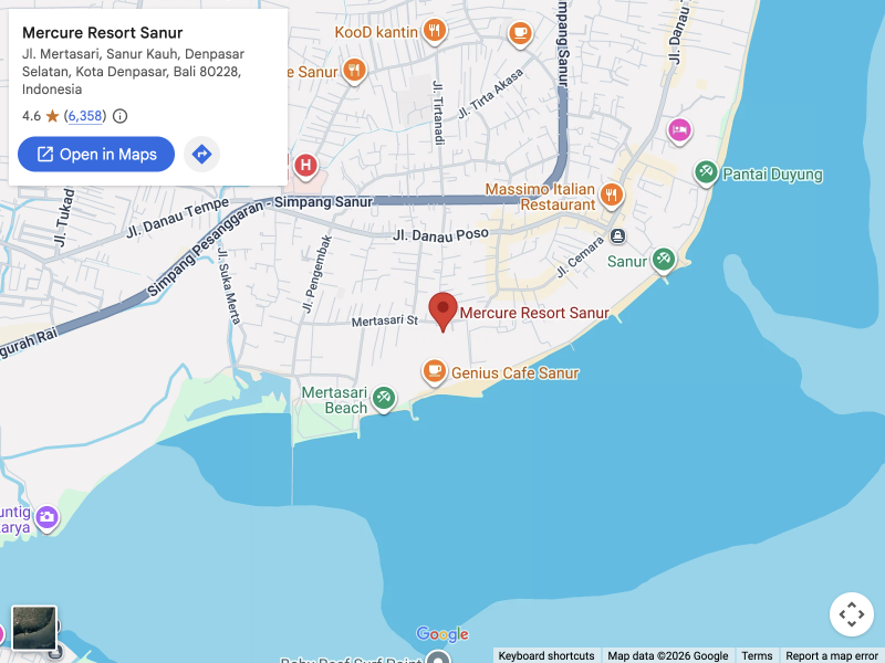 Mercure Resort Sanur · Google Maps 位置图