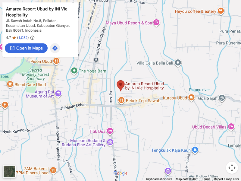 Amarea Resort Ubud by iNi Vie Hospitality · Google Maps 位置图
