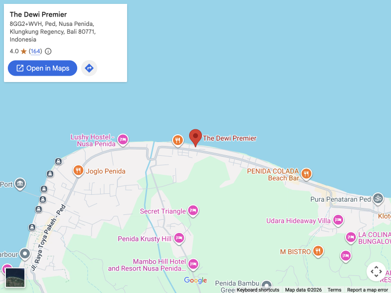 The Dewi Premier · Google Maps 位置图