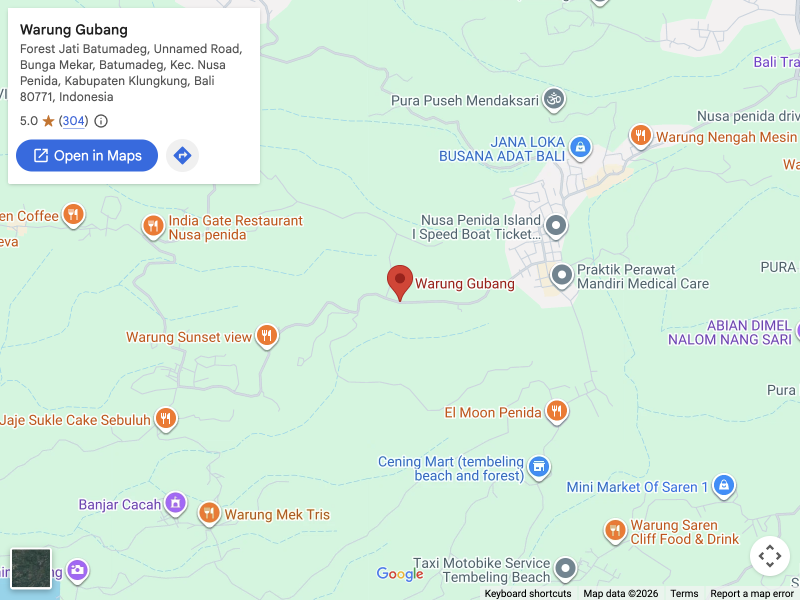 Warung Gubang · Google Maps 位置图