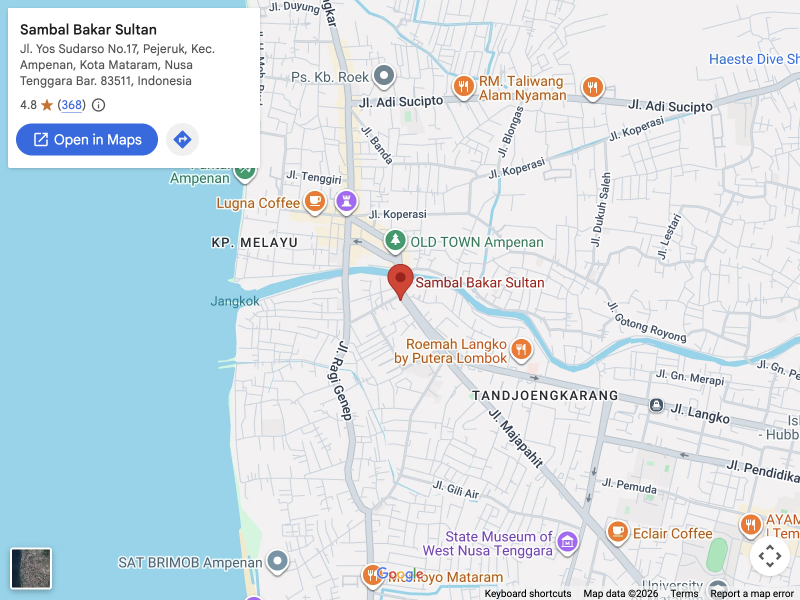Sambal Bakar Sultan · Google Maps 位置图