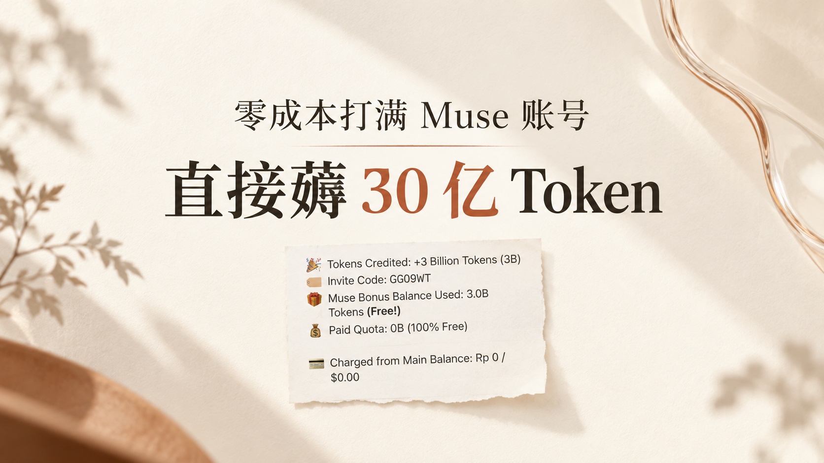 Top Up Your Muse Account for Free: Claim 3 Billion Tokens